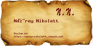 Nérey Nikolett névjegykártya