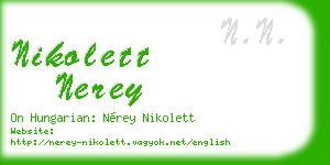 nikolett nerey business card